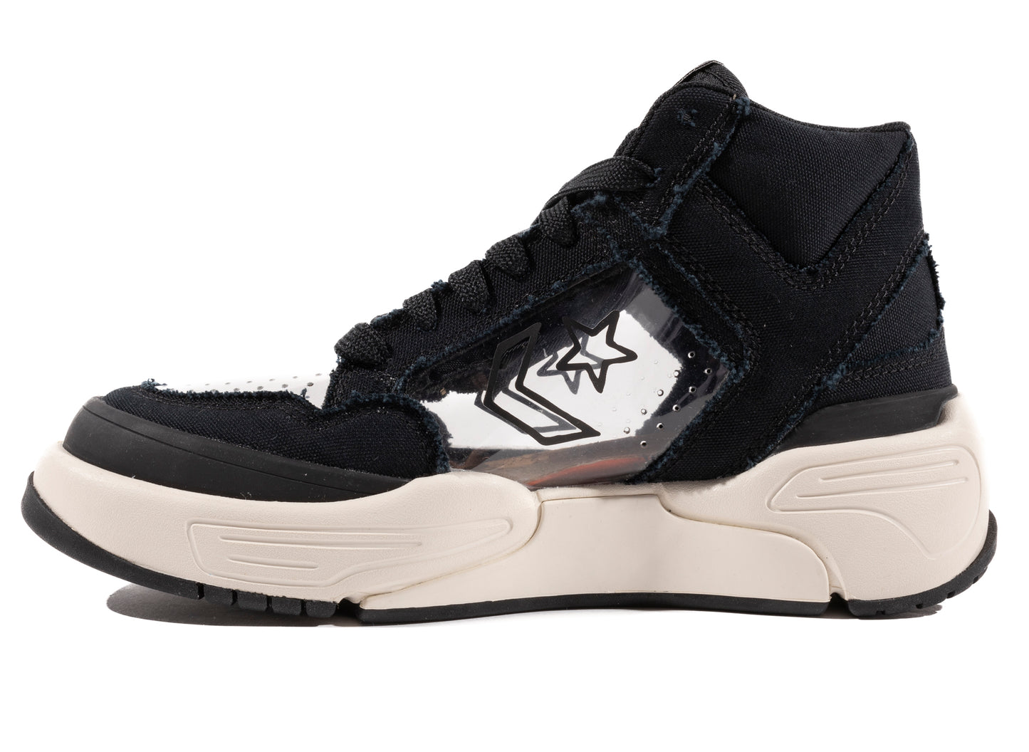 Converse x Joshua Vides Weapon CX Hi in Black / Clear