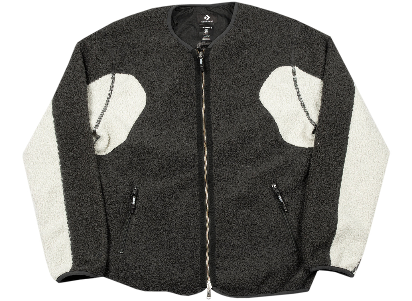 Converse x Slam Jam Sherpa-Jacke in Schwarz