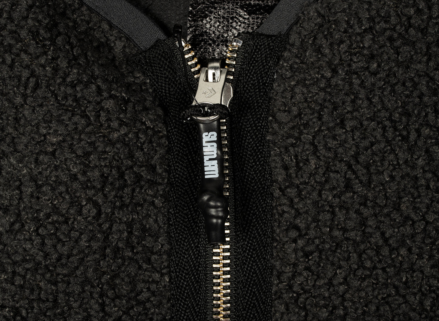 Converse x Slam Jam Sherpa-Jacke in Schwarz