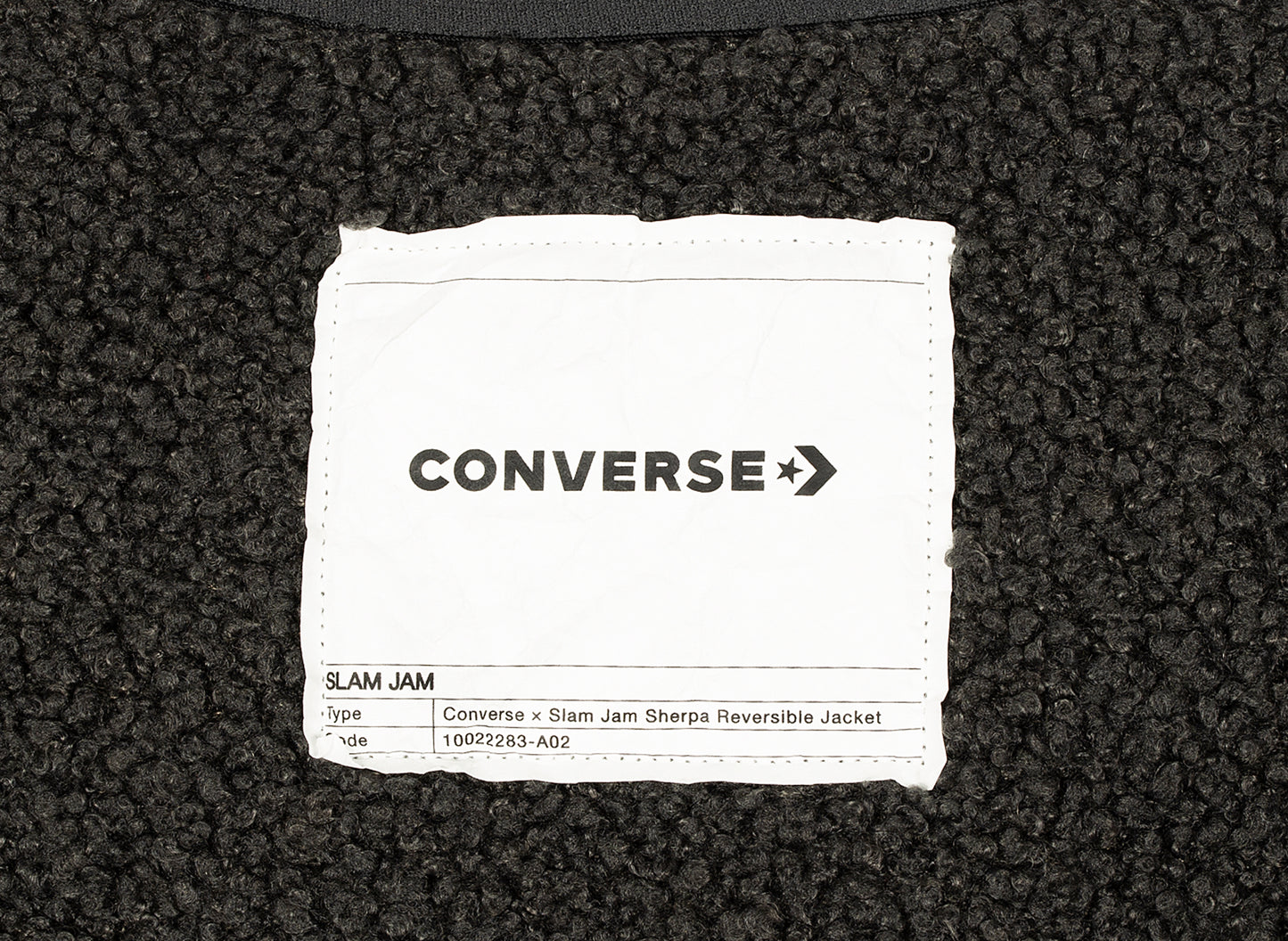 Converse x Slam Jam Sherpa-Jacke in Schwarz