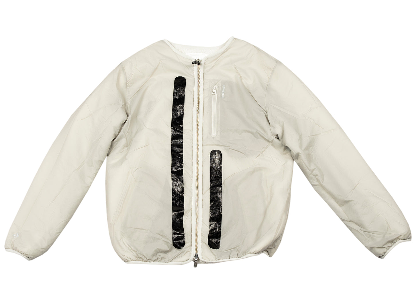 Chaqueta Sherpa Converse x Slam Jam en gris hueso