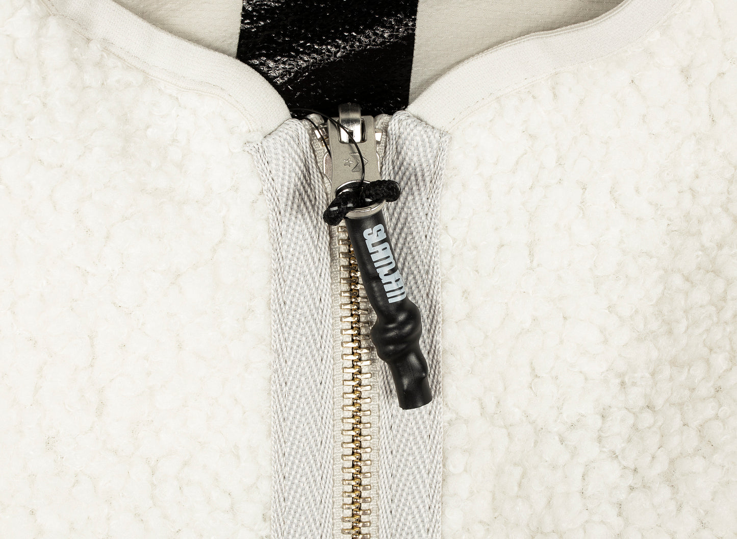 Chaqueta Sherpa Converse x Slam Jam en gris hueso