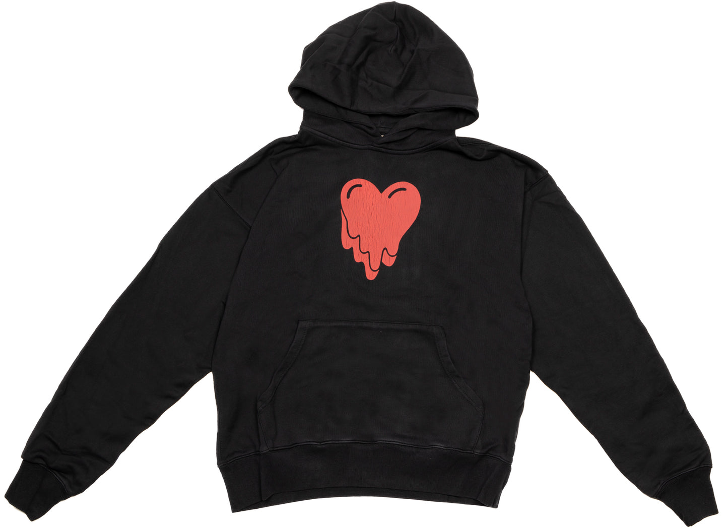 Emotionally Unavailable Heart Logo Hoodie in Black