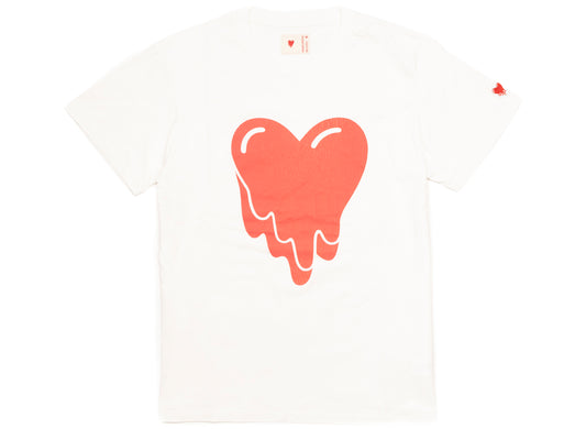 Emotionally Unavailable Heart Logo Tee in White