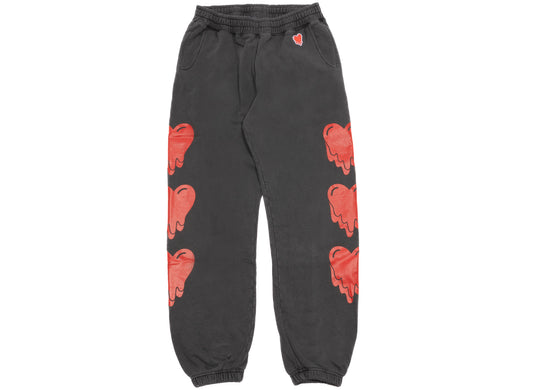 Emotionally Unavailable Heart Sweatpants in Charcoal