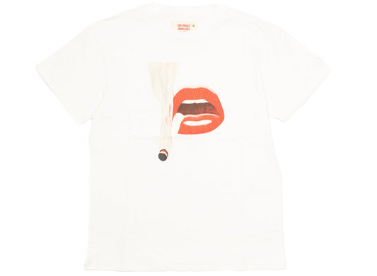 Emotionally Unavailable x Tom Wesselmann Smoking Lips Tee in White