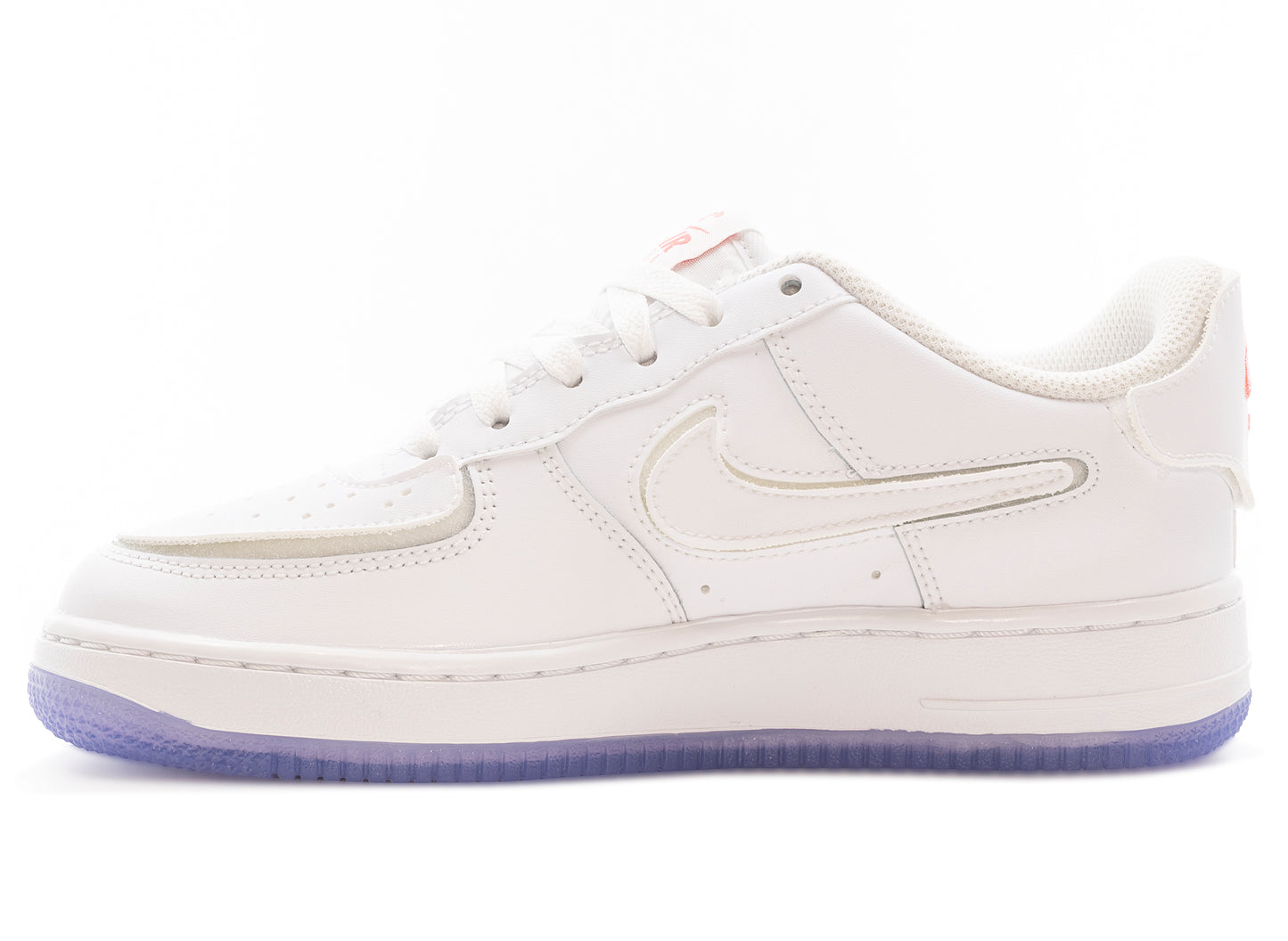 GS Nike Air Force 1/1 in White / Purple Pulse / Pink Salt