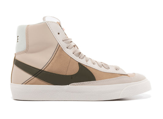 GS Nike Blazer Mid '77 SE Dance in Sanddrift / Medium Olive / Light Silver