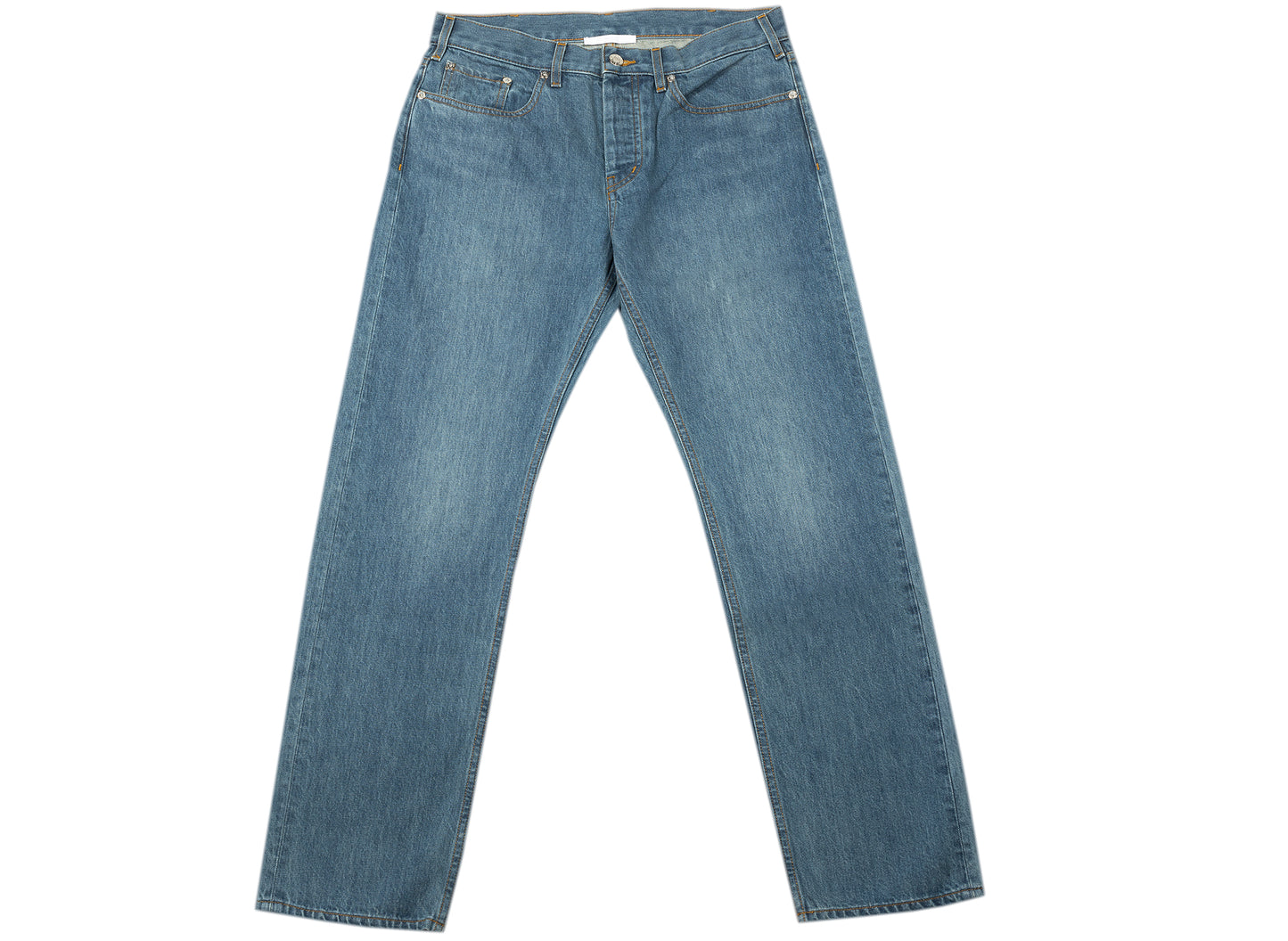 Helmut Lang 1999 Straight Denim Jeans in Mid Dark Wash