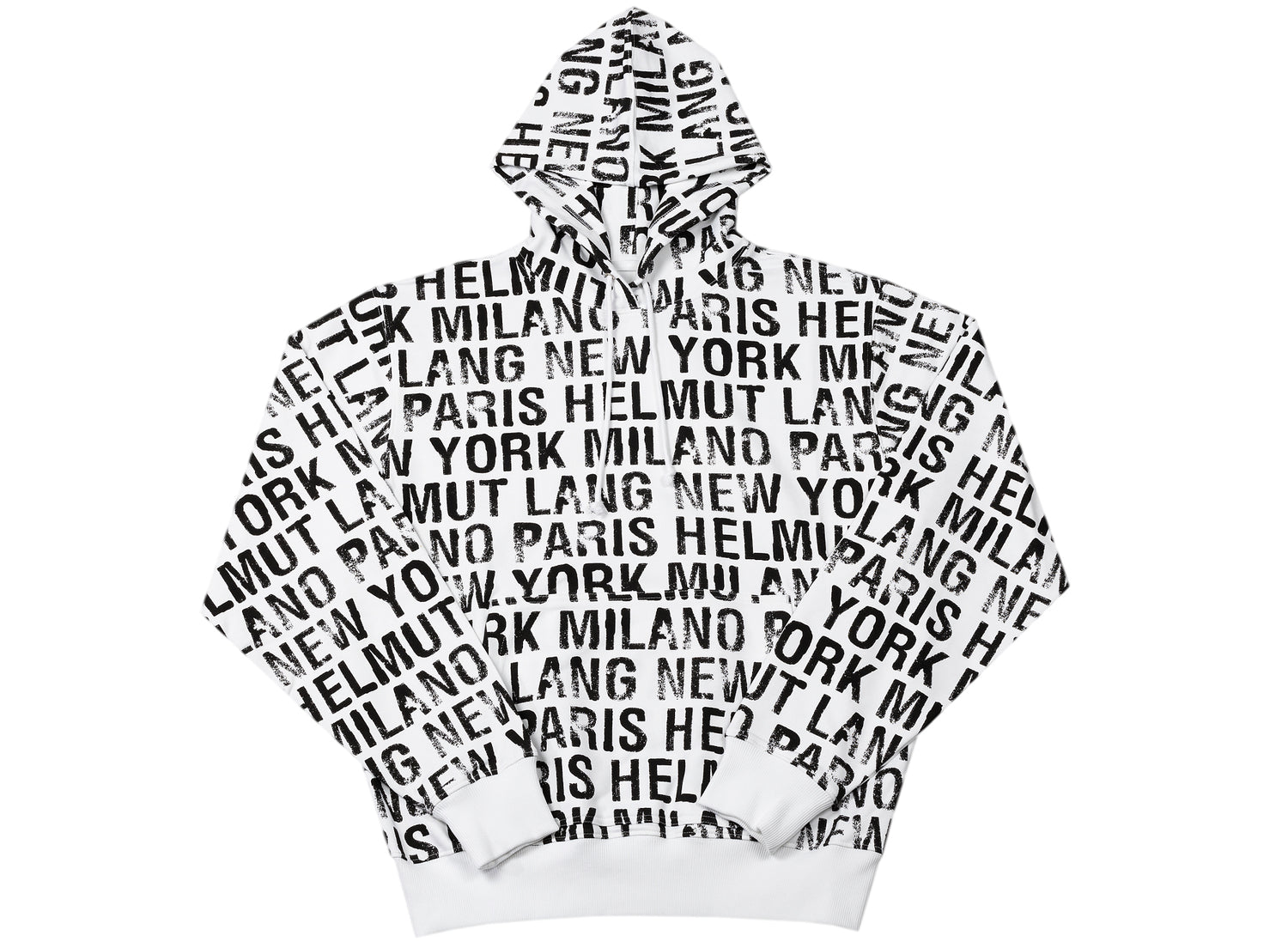 Helmut Lang All-Over Hoodie in White | Oneness Boutique