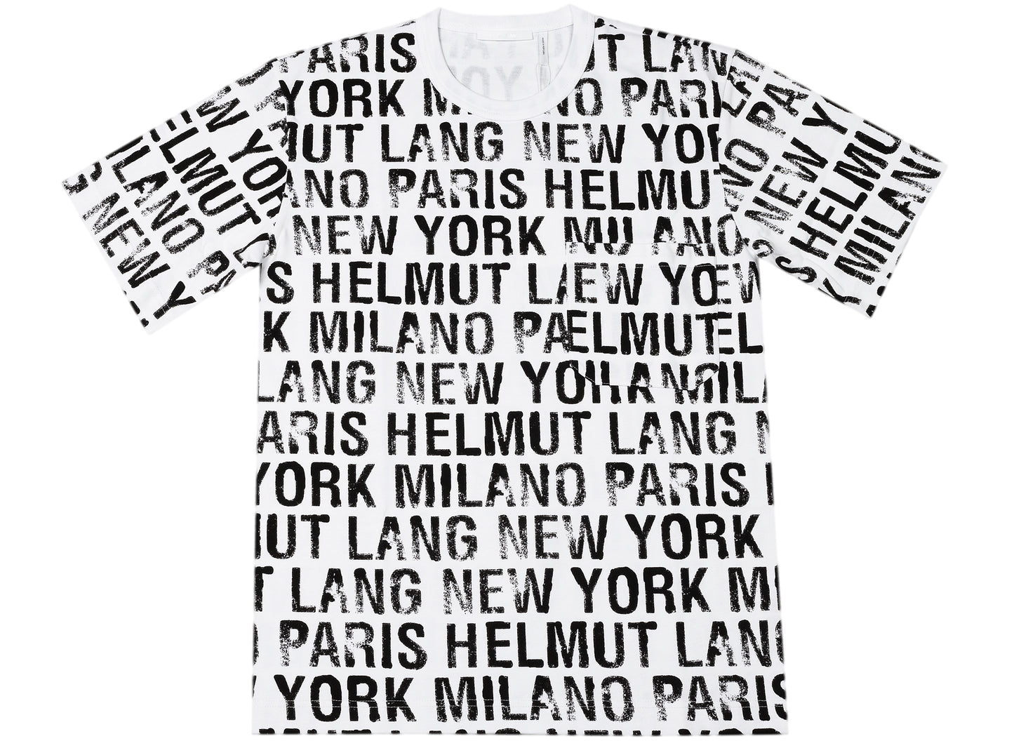 Camiseta Helmut Lang con estampado integral
