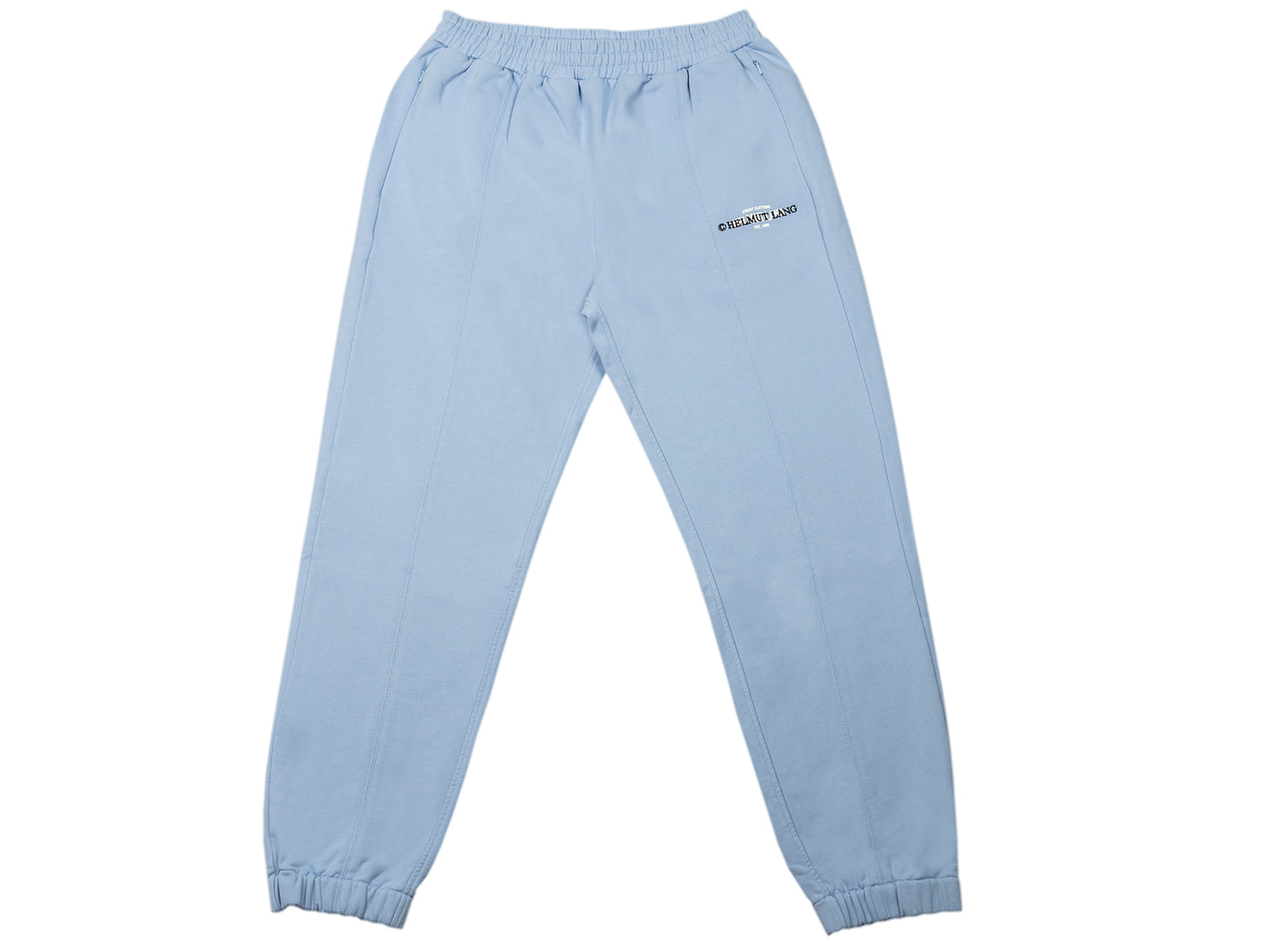 Helmut Lang Layered Logo Sweatpants in Periwinkle