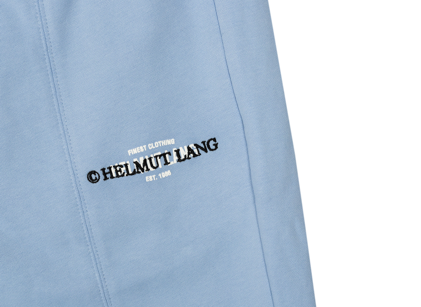 Helmut Lang Layered Logo Sweatpants in Periwinkle