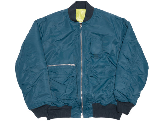 Helmut Lang Nylon Aviation Bomber in Neptune