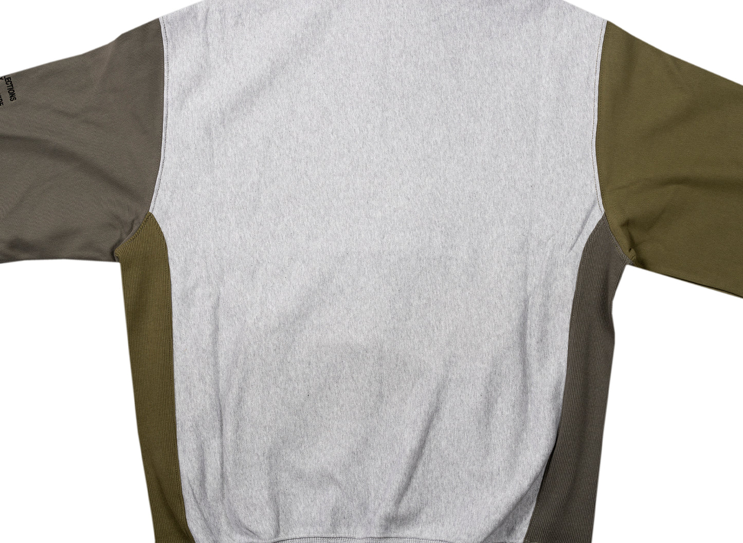 Helmut Lang Patchwork Hoodie in Seaweed / Slate / Vapor