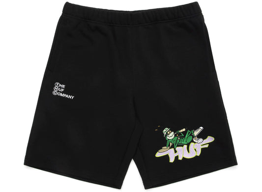 HUF Grasshopper Fleece Shorts in Black