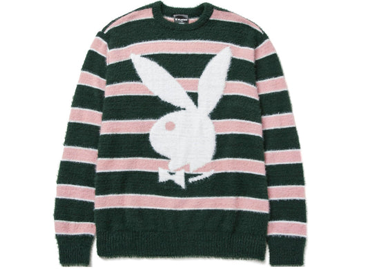 HUF Playboy Faux Mohair Sweater in Green