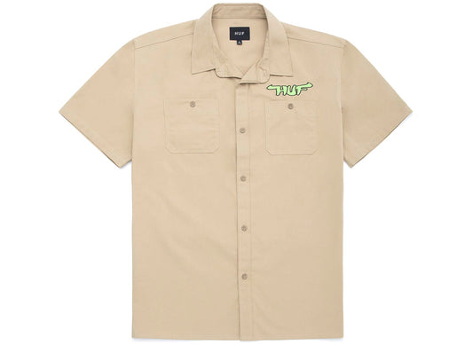 HUF Skunky S/S Work Shirt in Khaki