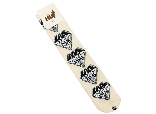 HUF x Miles Davis In Concert Crew Socks in Cream