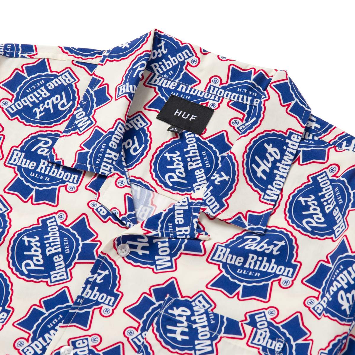 Camisa Tejida de Manga Corta HUF x PBR Rayon
