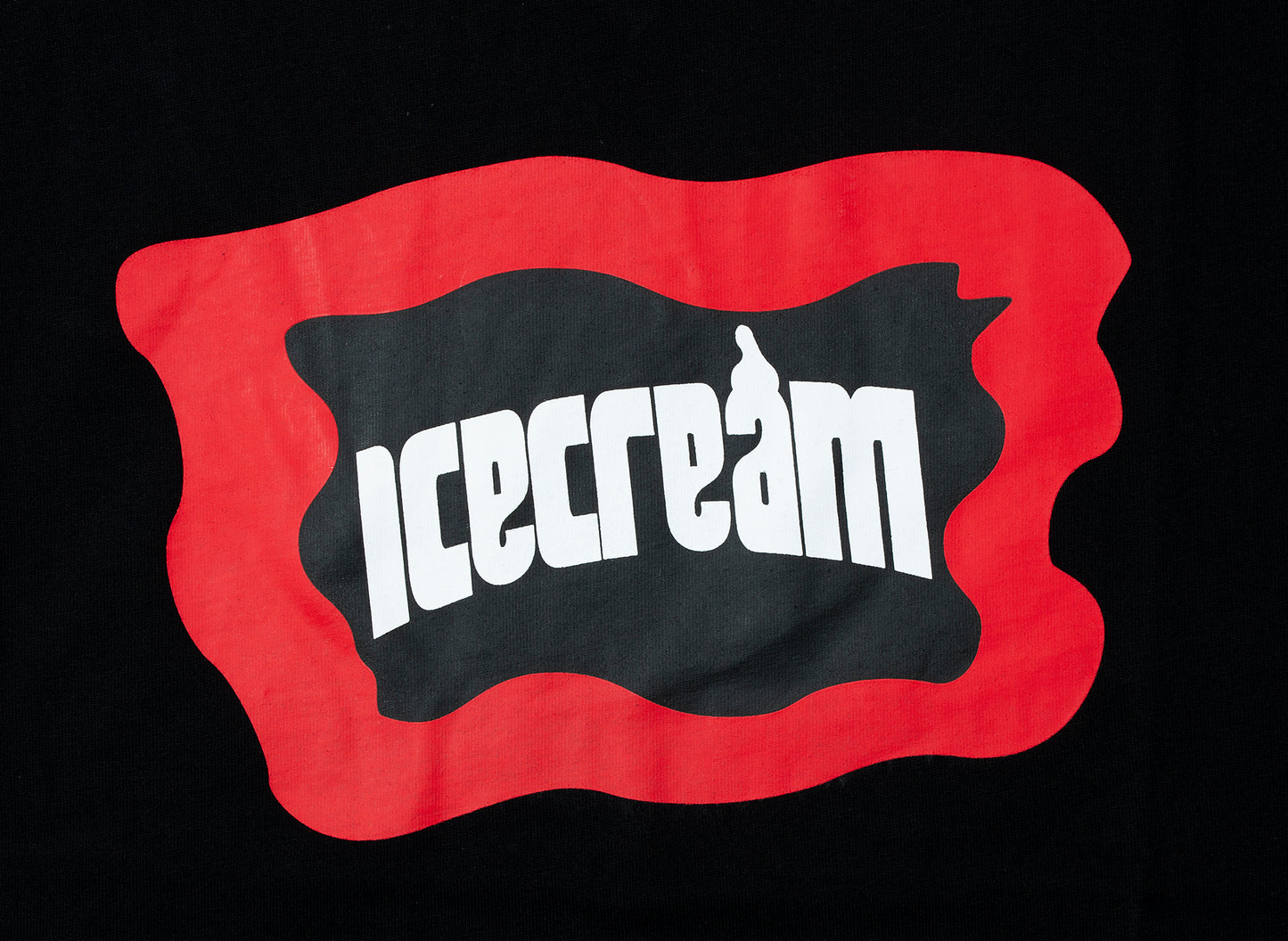 Ice Cream Flag S/S Tee in Black
