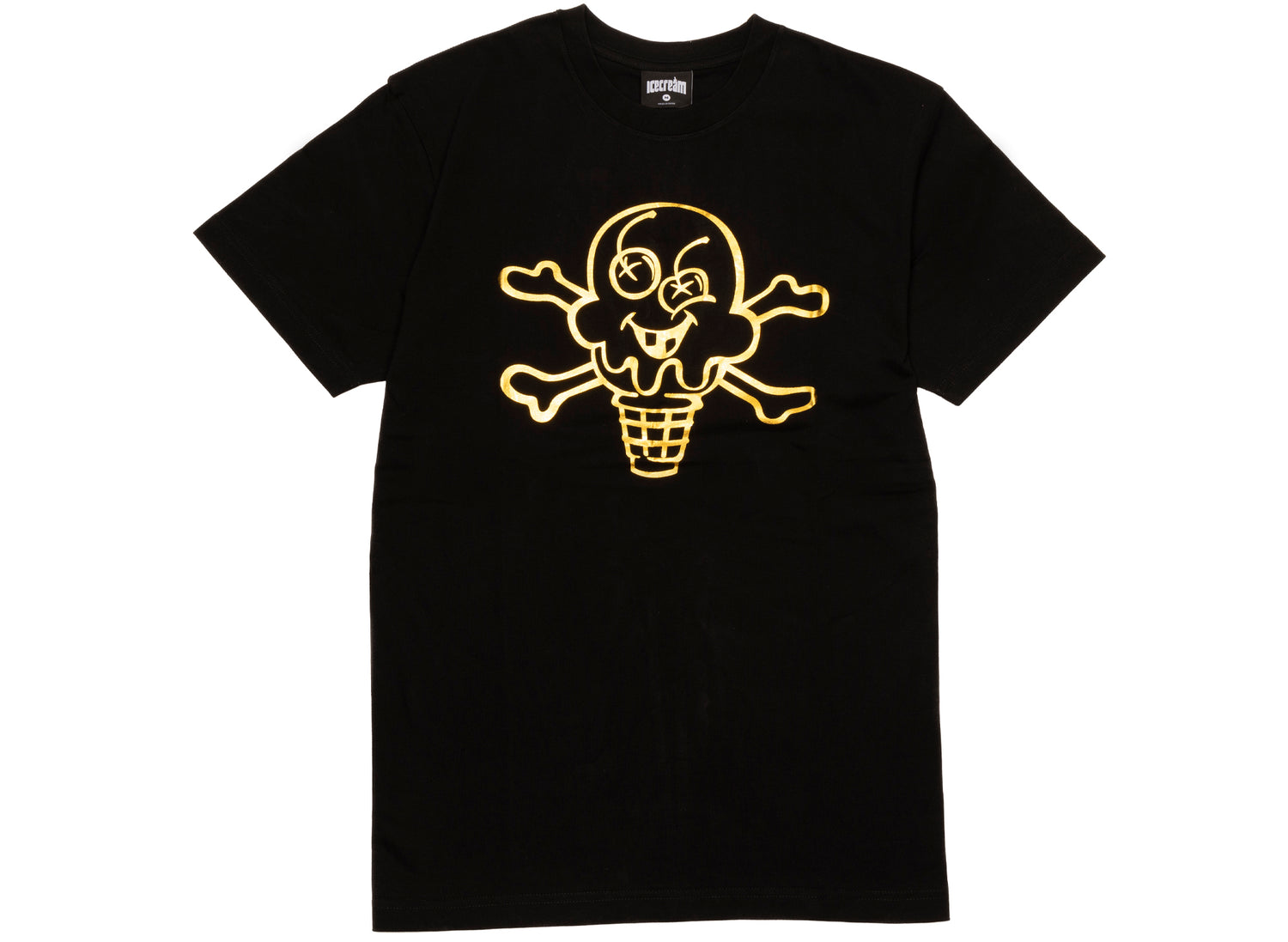 Ice Cream Metallic S/S Tee in Black