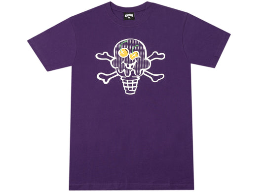 Ice Cream Polka S/S Tee in Acai Purple