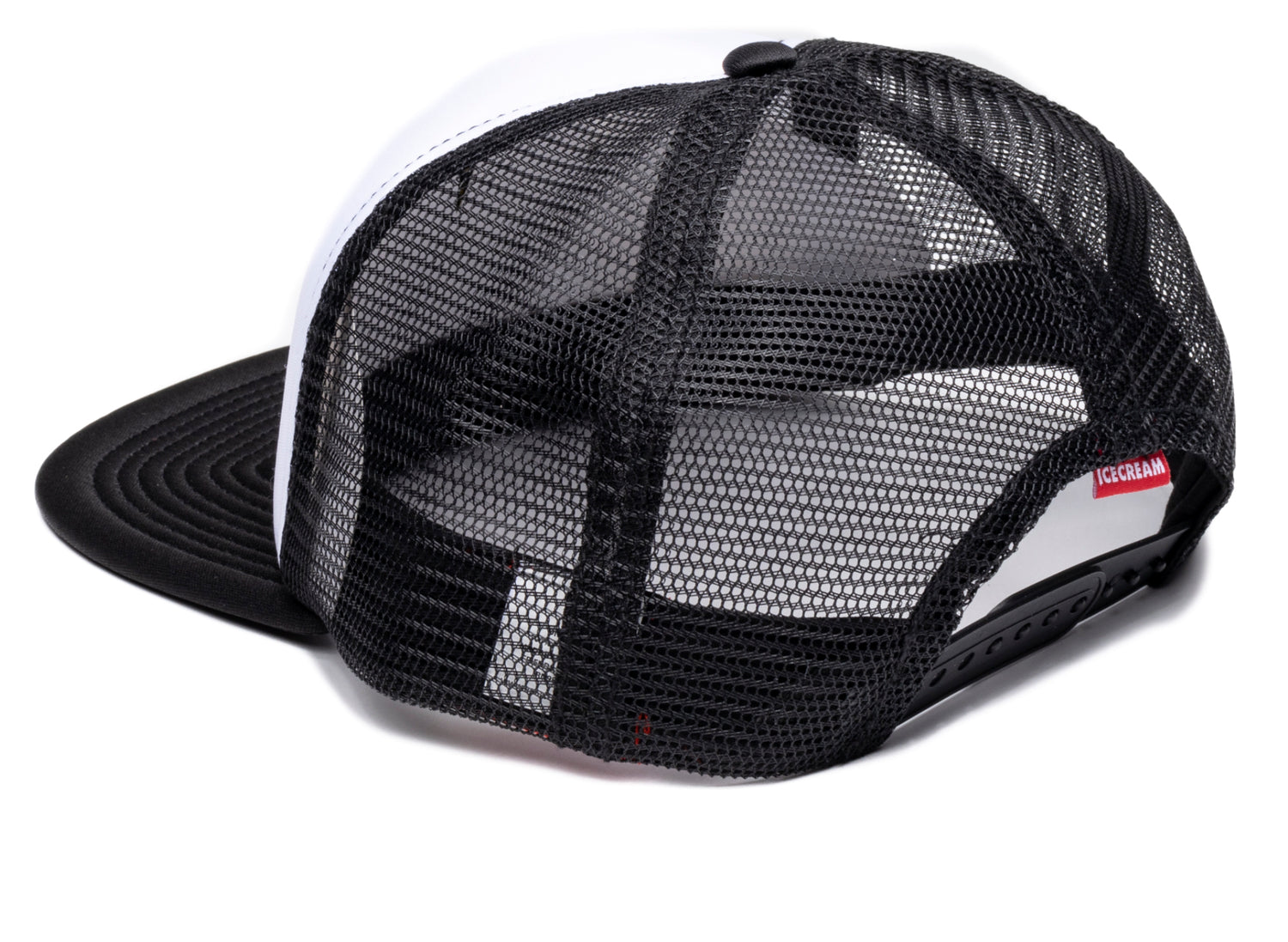 Ice Cream Skully Trucker Hat in Black - view 2