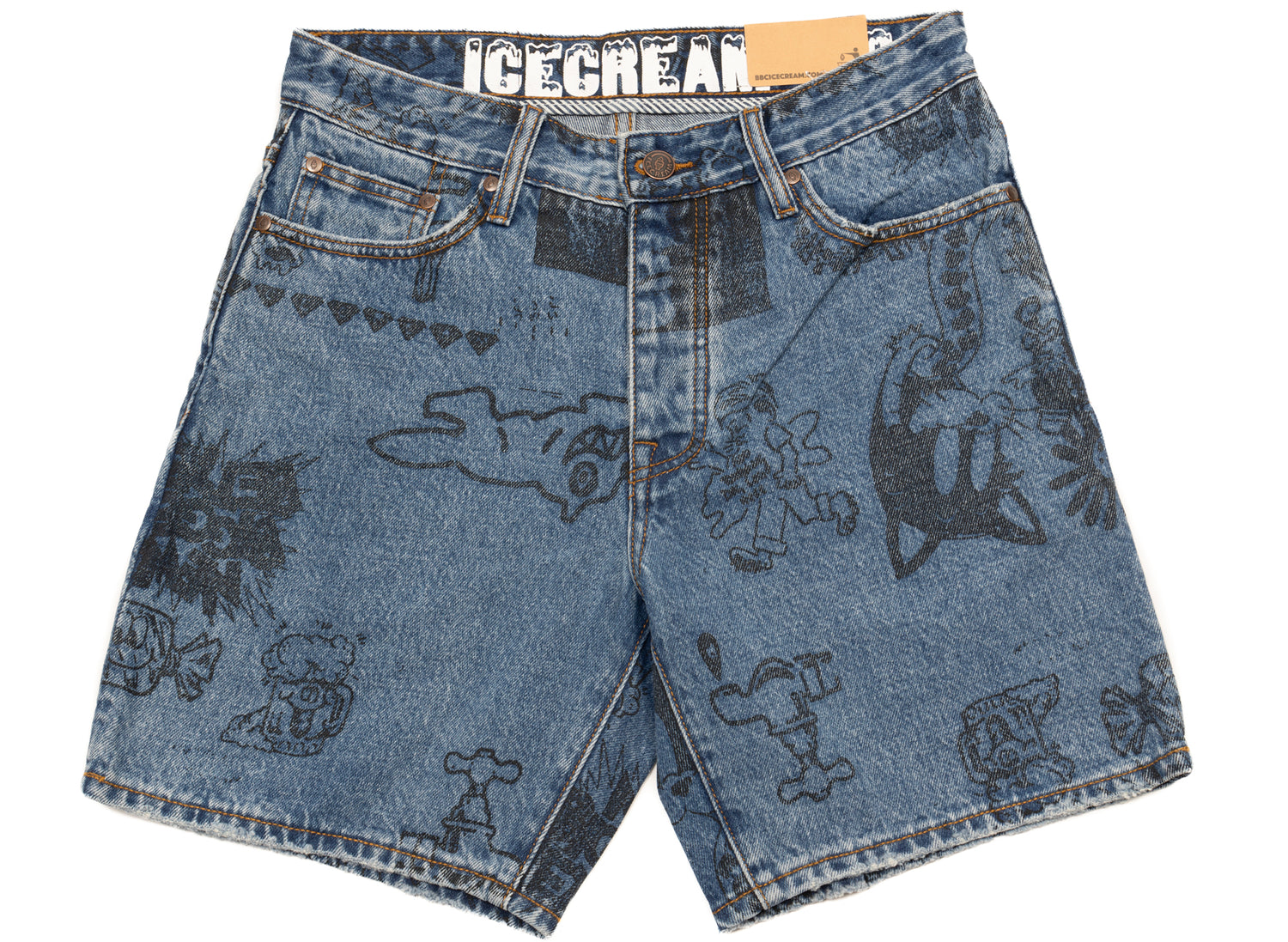 Ice Cream Sun Out Jean Shorts in Milk Chocolate