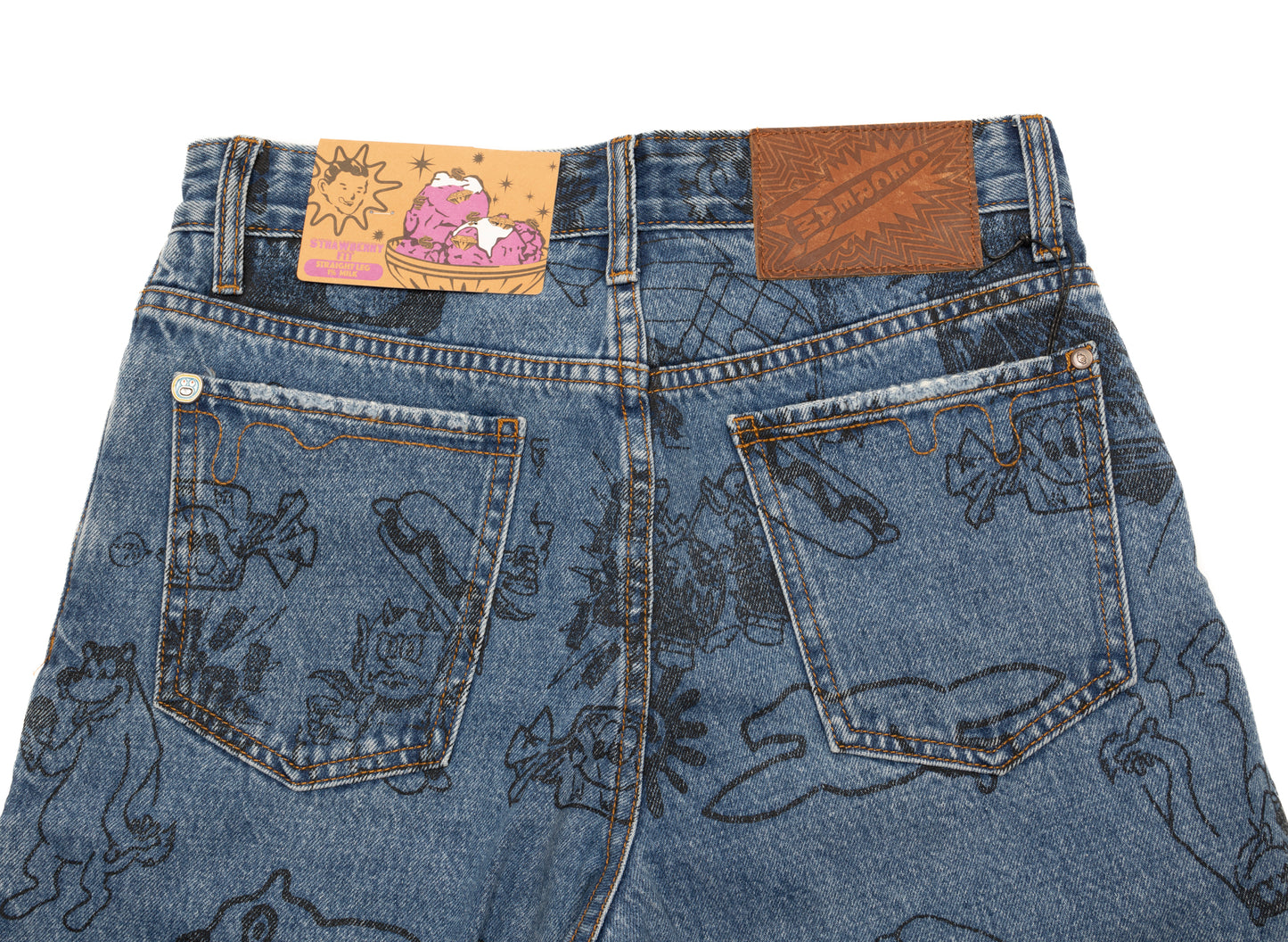 Ice Cream Sun Out Jean Shorts in Milk Chocolate - view 2