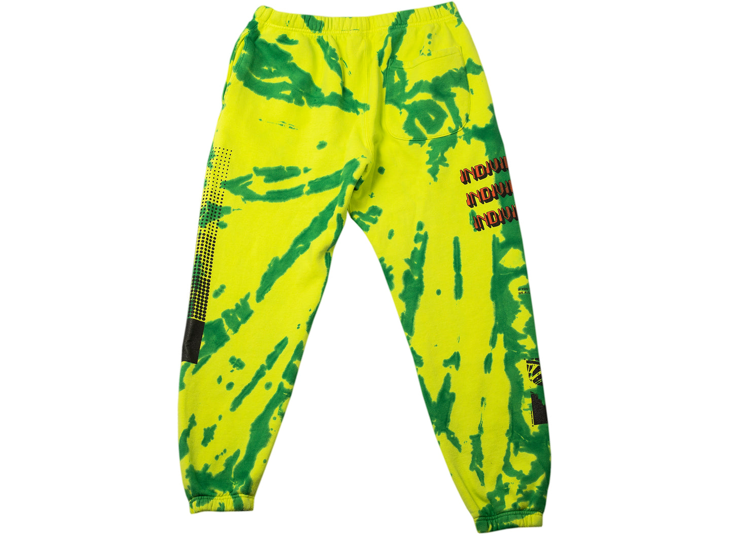 INDVLST Pantalones de Forro Polar Teñidos Anudados