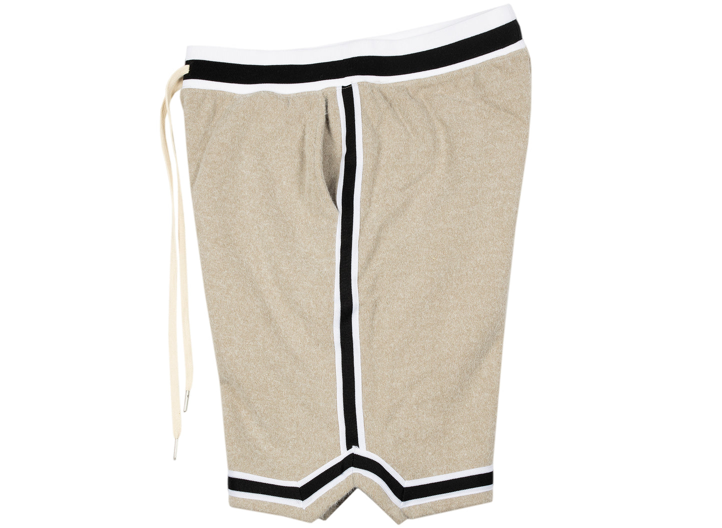 John Elliott Fur Terry Game Shorts in Wheat