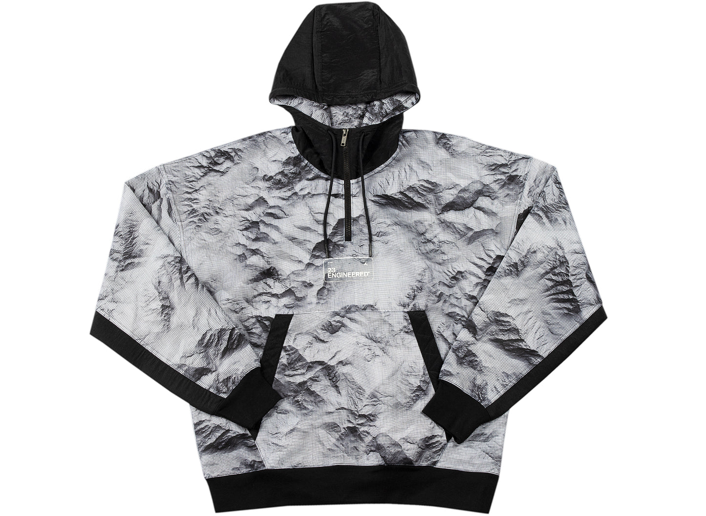 Jordan 23 Engineered Men's Printed Pullover Hoodie in White / Black