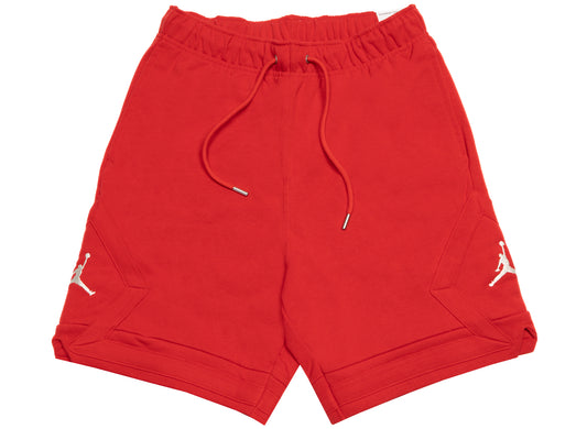Jordan Essentials Fleece Shorts in Fire Red / Sail
