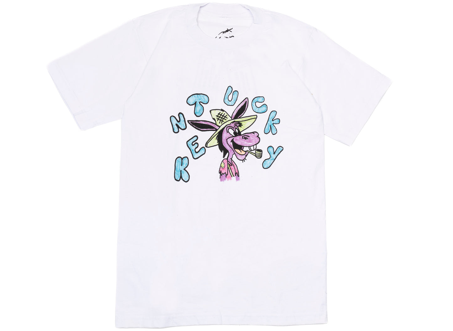 Kentucky Boy Tyler Donkey Coloring Book Short Sleeve Tee in White