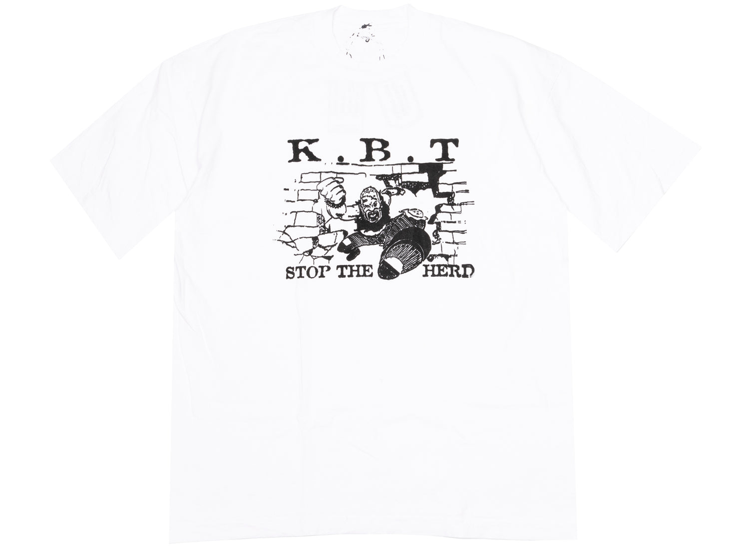 Kentucky Boy Tyler Stop The Herd Short Sleeve Tee in White