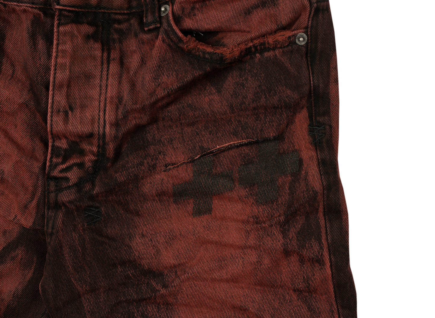Ksubi Chitch Super Nature Jeans in Black / Red