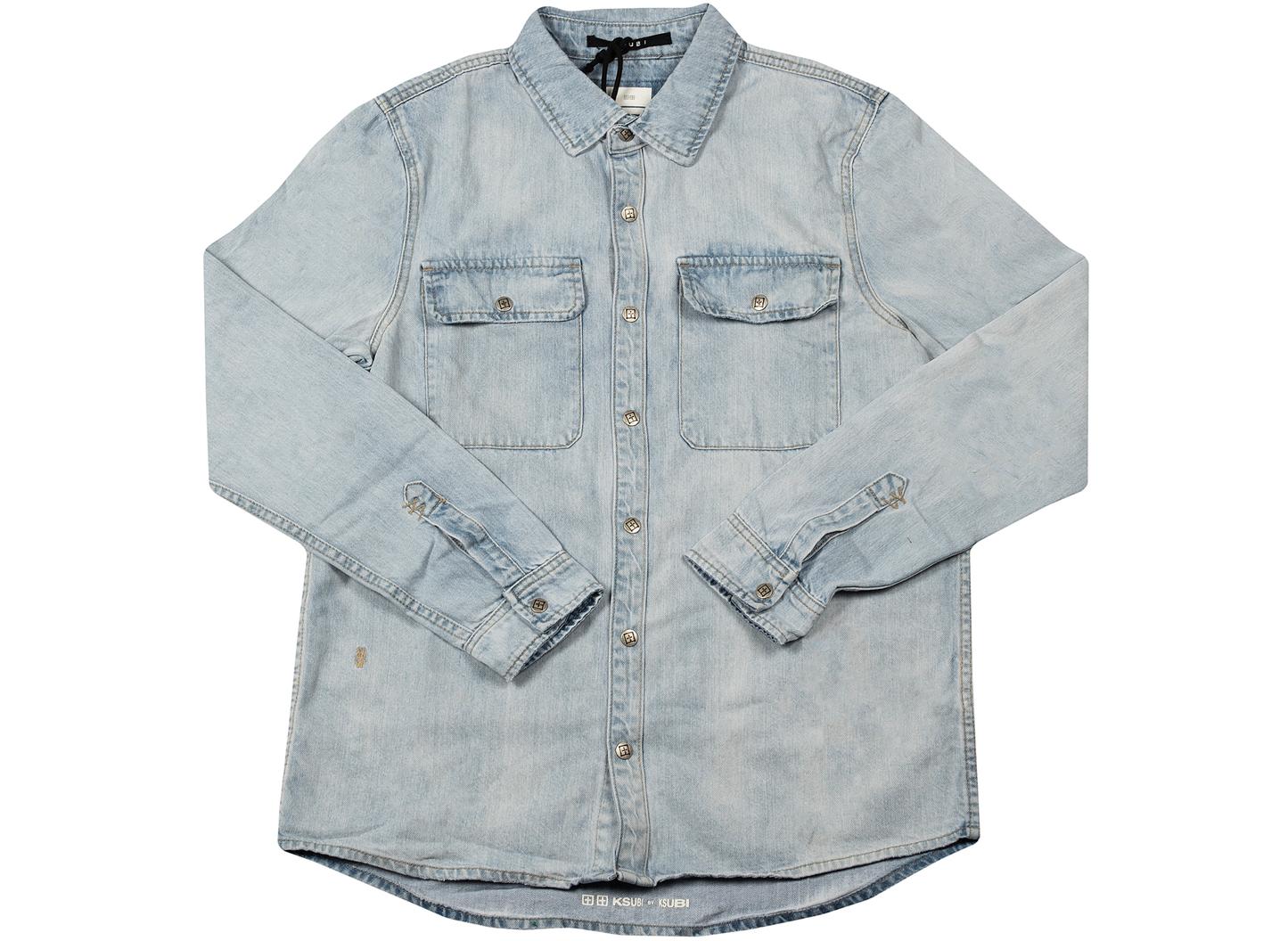 Ksubi Shockwave Stocked Shirt in Denim Blue