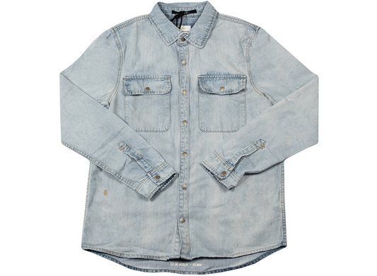 Ksubi Shockwave Stocked Shirt in Denim Blue