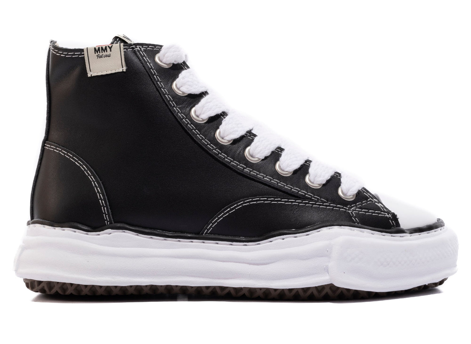 Maison Mihara Yasuhiro High Top Lace Up Sneaker in Black | Oneness