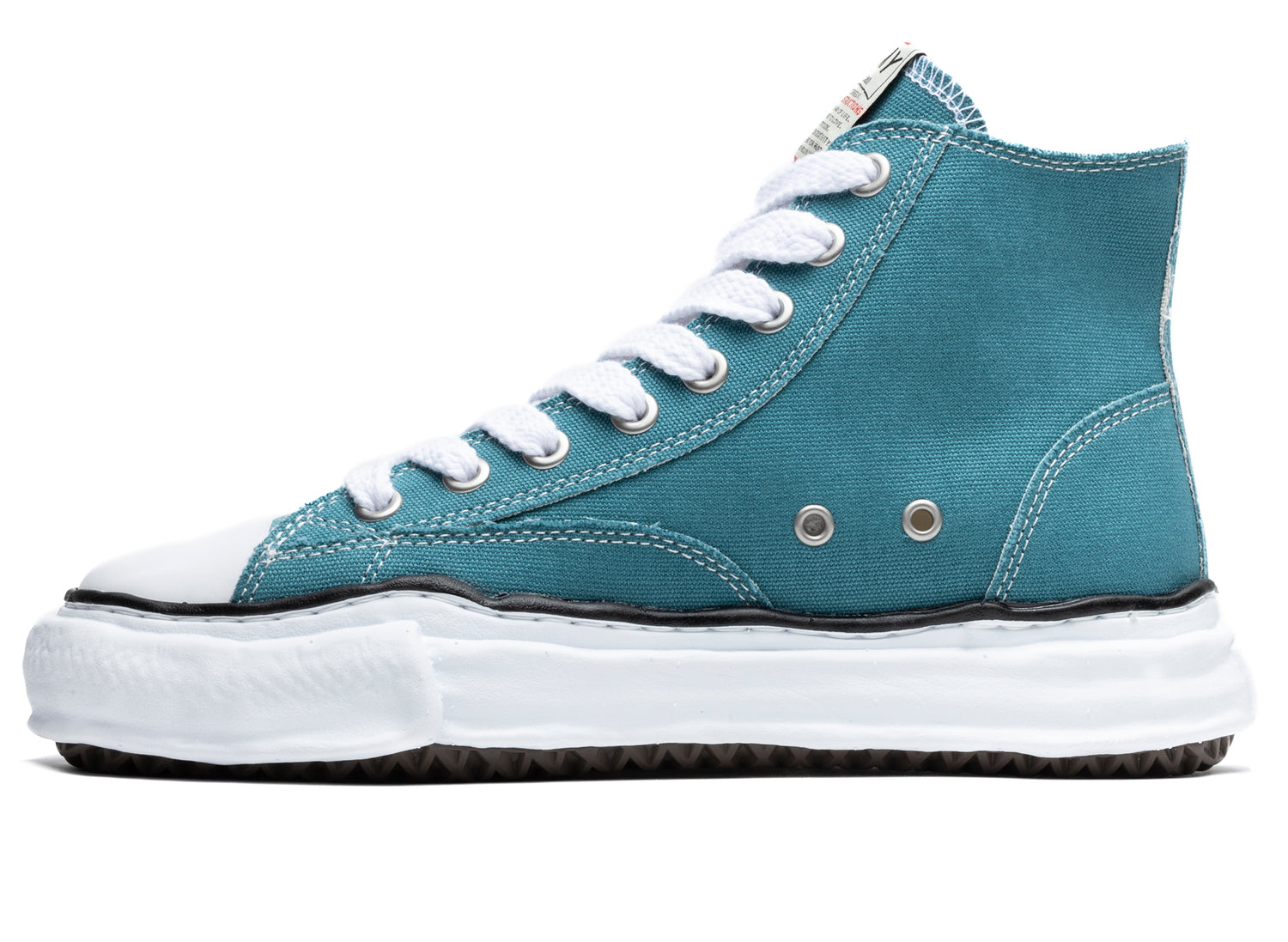 Maison Mihara Yasuhiro High Top Lace Up Sneaker in Blue - view 3