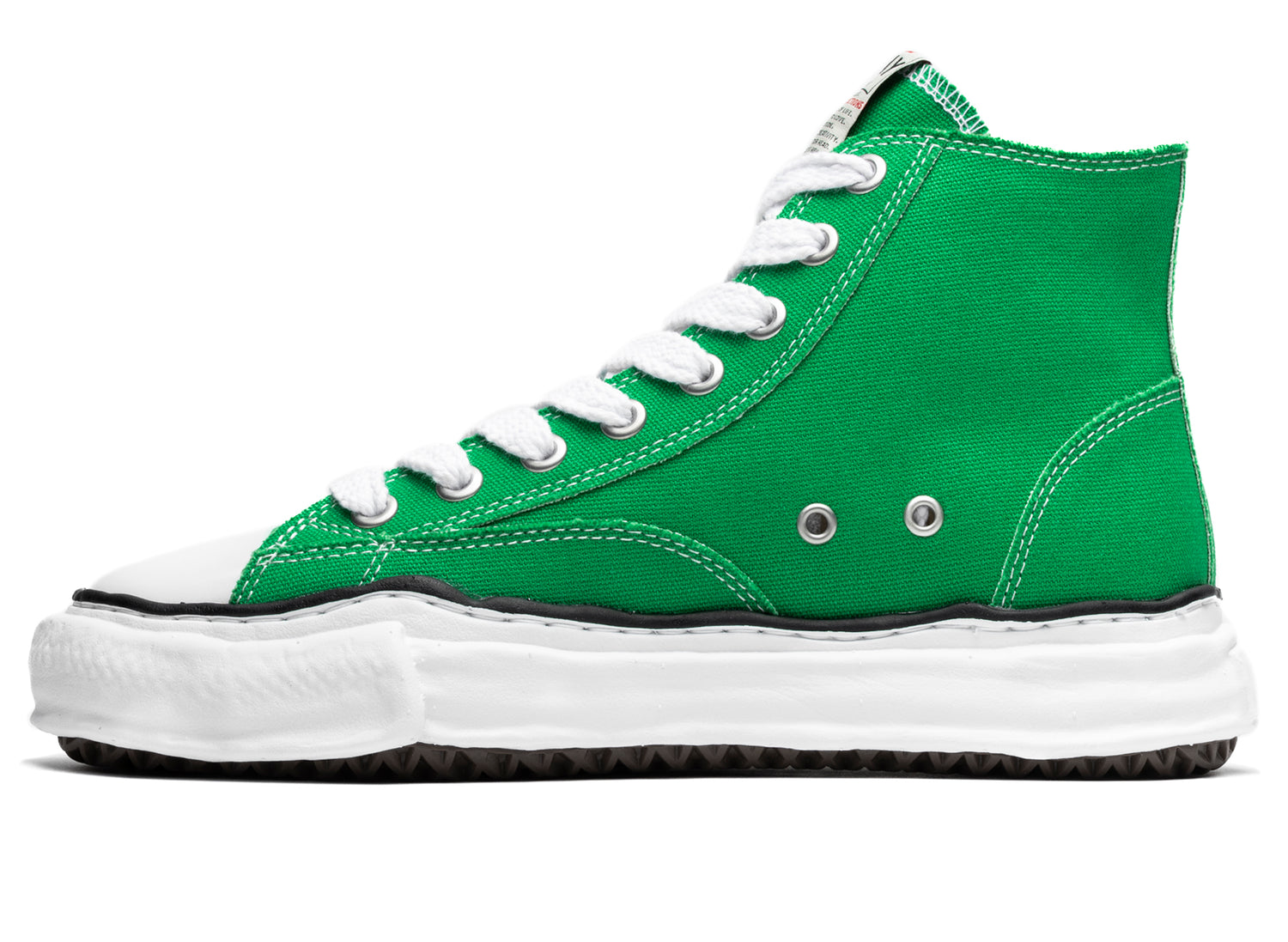 Maison Mihara Yasuhiro High Top Lace Up Sneaker in Green - view 3