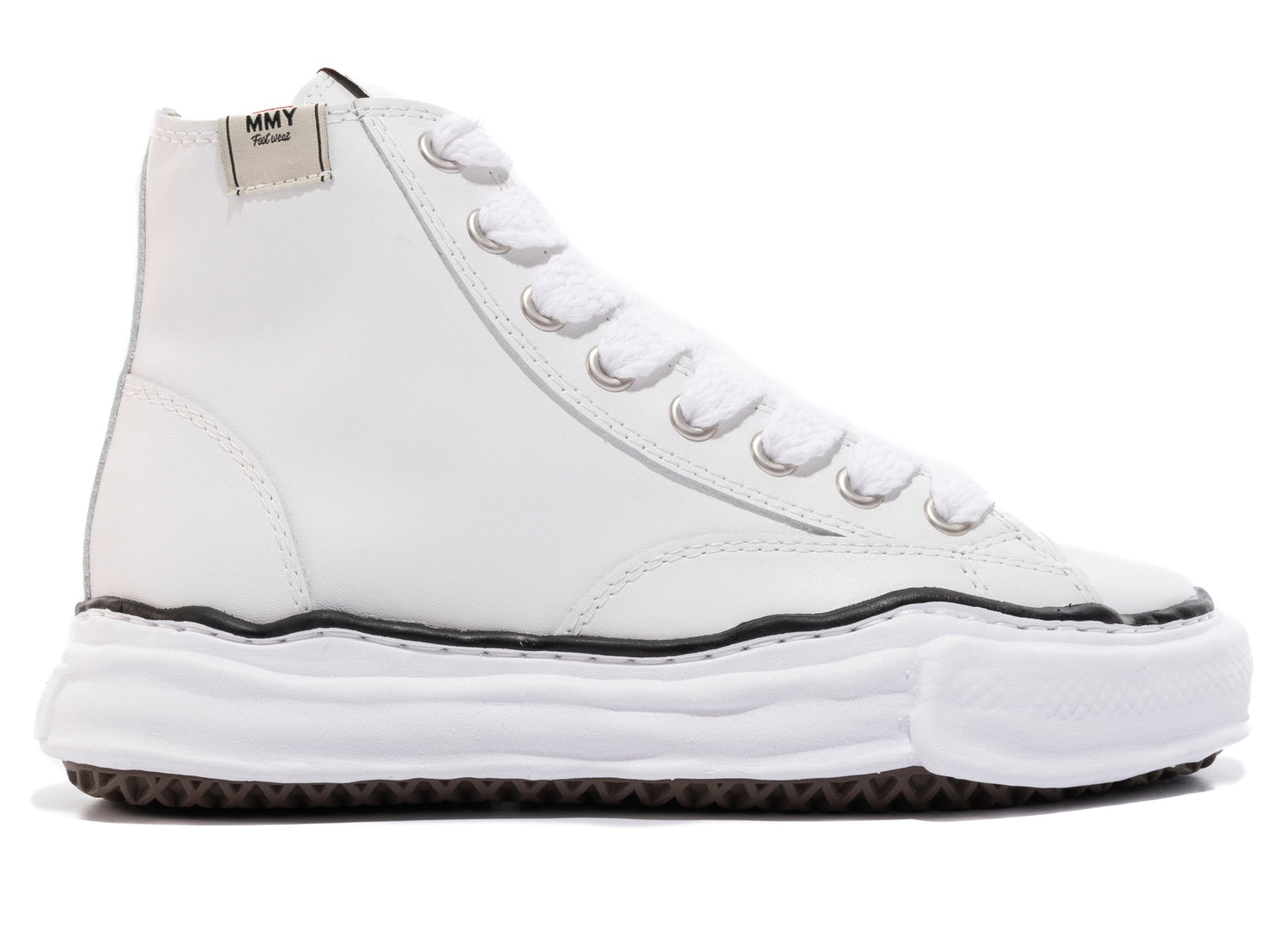 Maison Mihara Yasuhiro High Top Lace Up Sneaker in White