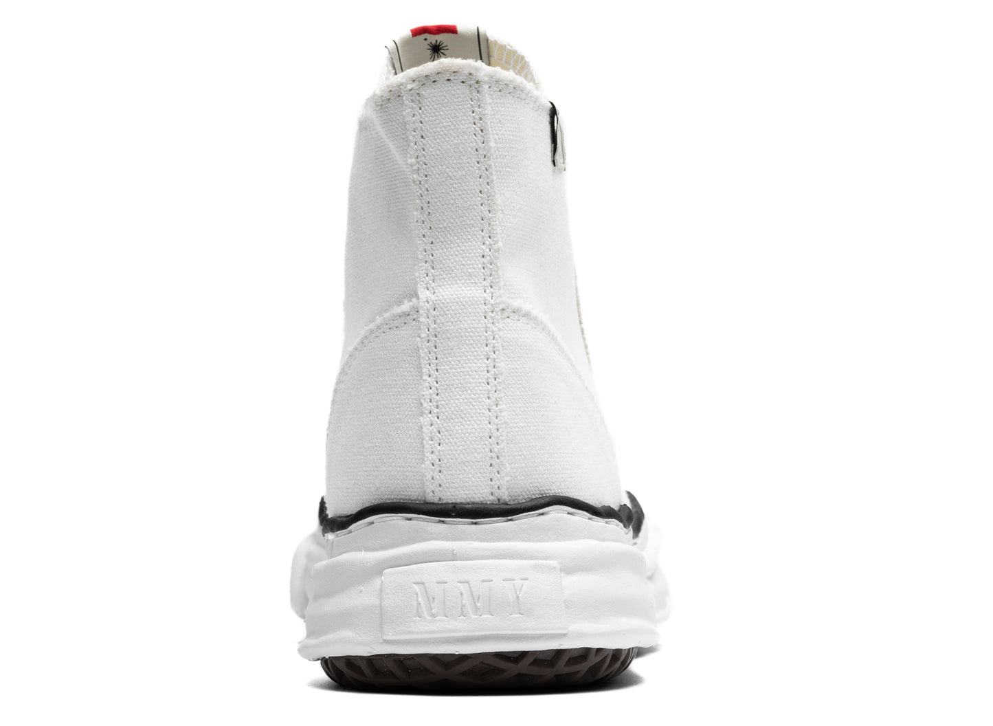 Maison Mihara Yasuhiro High Top Lace Up Sneaker in White - view 2