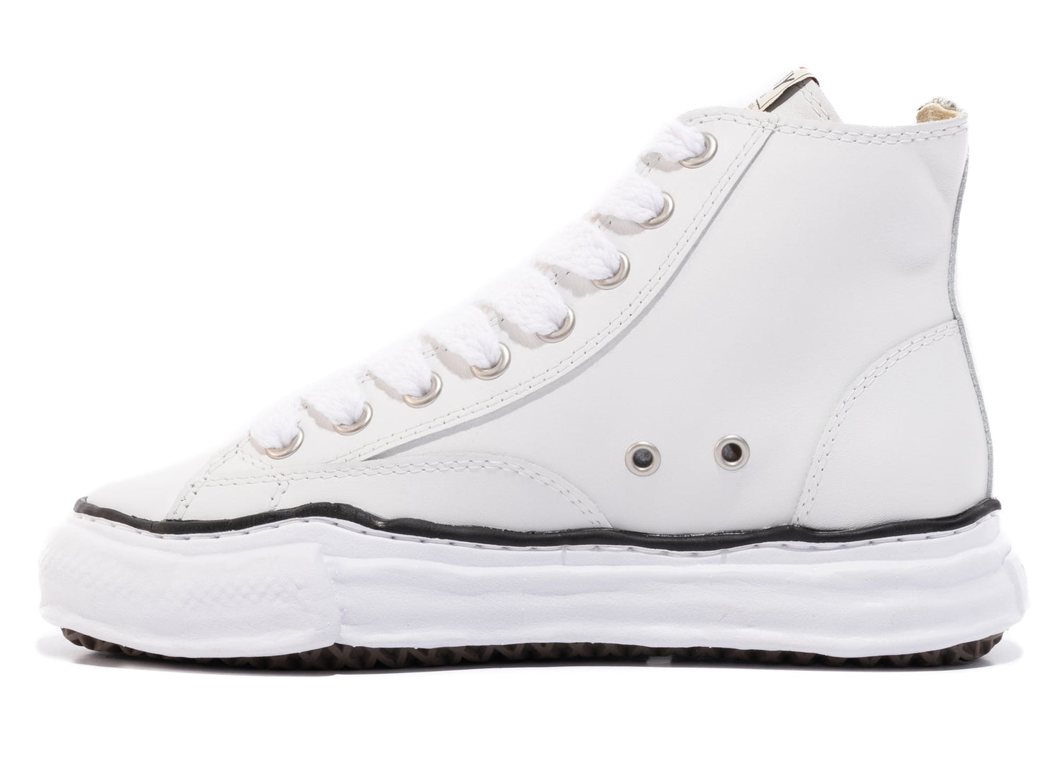 Maison Mihara Yasuhiro High Top Lace Up Sneaker in White - view 3