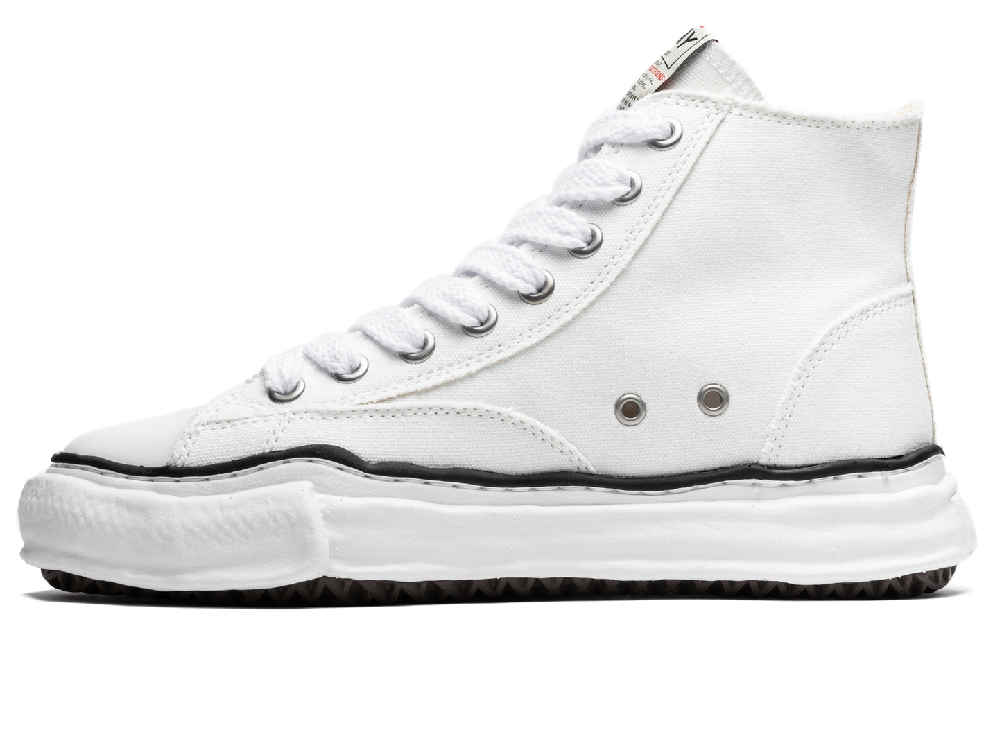 Maison Mihara Yasuhiro High Top Lace Up Sneaker in White - view 3