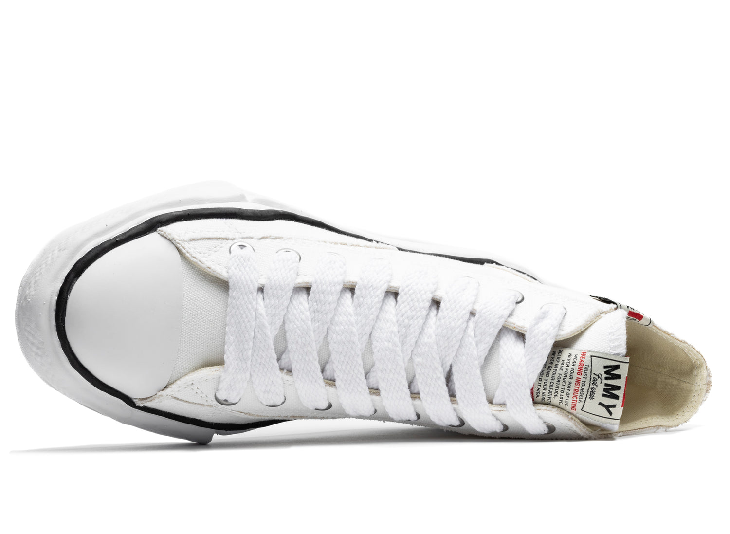 Maison Mihara Yasuhiro High Top Lace Up Sneaker in White - view 4