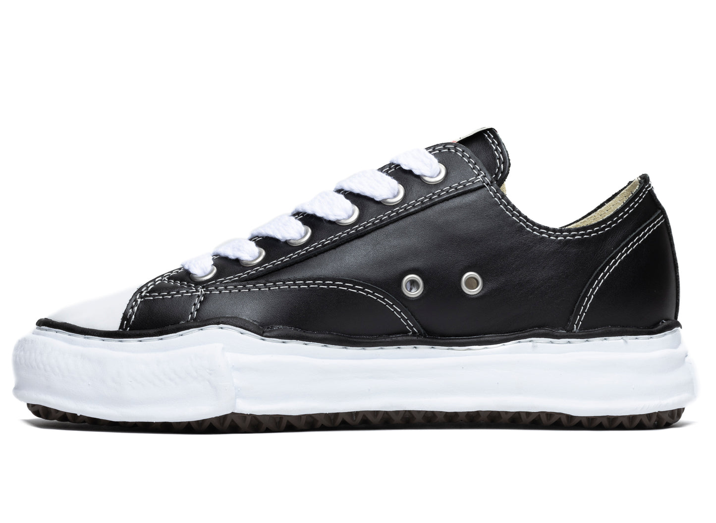 Maison Mihara Yasuhiro Low Top Lace Up Sneaker in Black - view 3