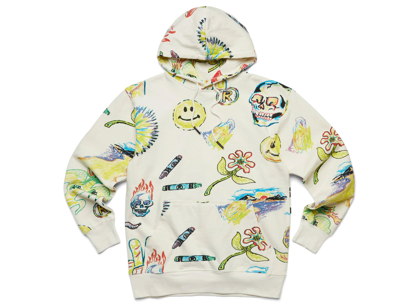 Market Smiley Coloring Book AOP Hoodie