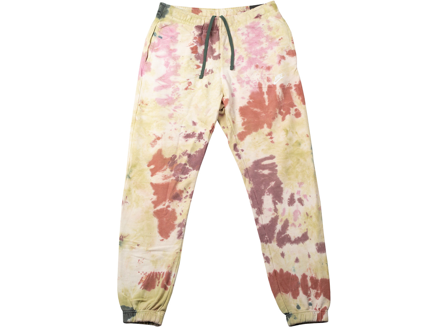 Men's Nike NSW Tie-Dye Sportswear Club Fleece in Dark Beetroot / Vintage Green White